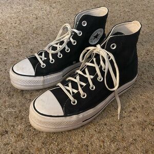 black platform converse